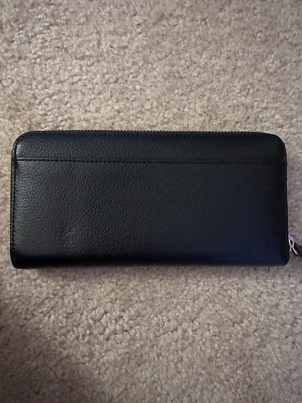 Karl Lagerfeld Black Leather Zip Wallet - Picture 2 of 4